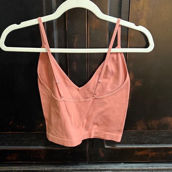 Pink Ribbed Crop Top - Picture 2 of 3